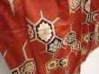 Photo3: 6827T04z620 Vintage Japanese Kimono Silk TSUMUGI Flowers Red-Brown (3)