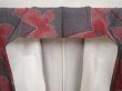 Photo7: 6827T05z690 Vintage Japanese Kimono Silk TSUMUGI Butterfly Gray (7)