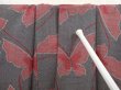 Photo8: 6827T05z690 Vintage Japanese Kimono Silk TSUMUGI Butterfly Gray (8)