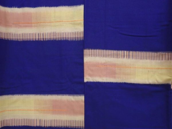 Photo5: 6827T06z760 Vintage Japanese Kimono Silk TSUMUGI  Dark lavender blue (5)