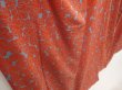 Photo3: 6827T08z630 Vintage Japanese Kimono Silk KOMON Aoi Orange-Red (3)
