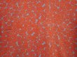 Photo5: 6827T08z630 Vintage Japanese Kimono Silk KOMON Aoi Orange-Red (5)