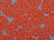 Photo6: 6827T08z630 Vintage Japanese Kimono Silk KOMON Aoi Orange-Red (6)
