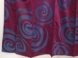 Photo4: 6827T09z620 Vintage Japanese Kimono Silk OMESHI Stream Wine red (4)
