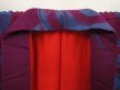 Photo8: 6827T09z620 Vintage Japanese Kimono Silk OMESHI Stream Wine red (8)