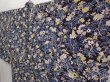 Photo2: 6827T10z640 Vintage Japanese Kimono Silk HAORI Flowers Dark purple (2)