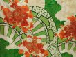 Photo8: 6827T12z1130 Vintage Japanese Kimono Silk FURISODE Chrysanthemum Green (8)