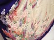 Photo3: 6827T13z1130 Vintage Japanese Kimono Silk FURISODE Royal cart Dark lavender (3)