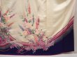 Photo7: 6827T13z1130 Vintage Japanese Kimono Silk FURISODE Royal cart Dark lavender (7)