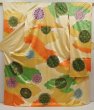Photo1: 6827T14z1230 Vintage Japanese Kimono Silk FURISODE  Light orange (1)