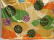 Photo5: 6827T14z1230 Vintage Japanese Kimono Silk FURISODE  Light orange (5)