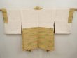 Photo6: 6901T01z620 Vintage Japanese Kimono Silk HAORI Flower Yellow ochre (6)