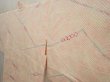 Photo2: 6901T02z420 Vintage Japanese Kimono Silk SHIBORI HAORI  Light peach (2)