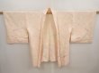 Photo7: 6901T02z420 Vintage Japanese Kimono Silk SHIBORI HAORI  Light peach (7)