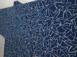 Photo2: 6901T03z560 Vintage Japanese Kimono Silk HAORI Maple Dark cyan blue (2)