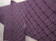 Photo2: 6901T04z450 Vintage Japanese Kimono Silk SHIBORI HAORI  Purple (2)