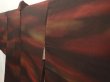 Photo2: 6901T05z560 Vintage Japanese Kimono Silk HAORI  Dark brown (2)