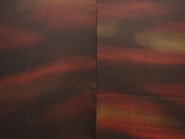 Photo3: 6901T05z560 Vintage Japanese Kimono Silk HAORI  Dark brown (3)
