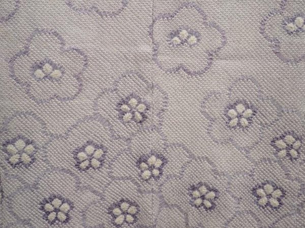Photo3: 6901T06z440 Vintage Japanese Kimono Silk SHIBORI HAORI Plum blossom Lavender (3)