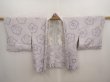 Photo5: 6901T06z440 Vintage Japanese Kimono Silk SHIBORI HAORI Plum blossom Lavender (5)