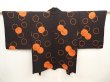 Photo1: 6901T07z550 Vintage Japanese Kimono Silk HAORI Yukiwa Black (1)