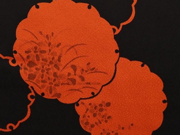 Photo4: 6901T07z550 Vintage Japanese Kimono Silk HAORI Yukiwa Black (4)