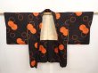 Photo5: 6901T07z550 Vintage Japanese Kimono Silk HAORI Yukiwa Black (5)