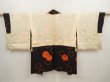 Photo6: 6901T07z550 Vintage Japanese Kimono Silk HAORI Yukiwa Black (6)