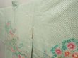 Photo2: 6901T08z520 Vintage Japanese Kimono Silk SHIBORI HAORI Flower Mint green (2)