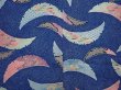 Photo3: 6901T09z550 Vintage Japanese Kimono Silk HAORI Flowers Oriental blue (3)