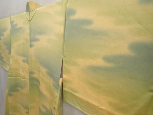 Photo2: 6901T10z480 Vintage Japanese Kimono Silk HAORI  Straw yellow (2)