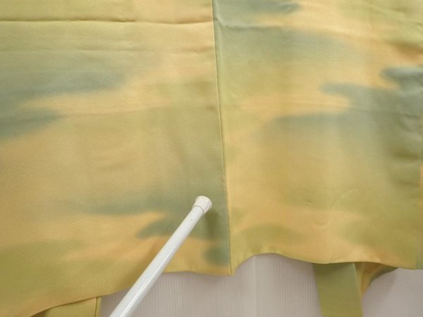 Photo5: 6901T10z480 Vintage Japanese Kimono Silk HAORI  Straw yellow (5)