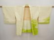 Photo5: 6901T11z500 Vintage Japanese Kimono Silk HAORI Rose Light cream (5)