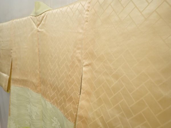 Photo7: 6901T11z500 Vintage Japanese Kimono Silk HAORI Rose Light cream (7)
