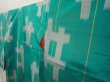 Photo2: 6901T13z570 Vintage Japanese Kimono Silk MEISEN KOMON Kasuri Green-Blue (2)