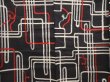 Photo5: 6901T14z340 Vintage Japanese Kimono Silk HITOE MEISEN KOMON  Black (5)