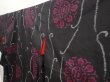 Photo2: 6901T15z560 Vintage Japanese Kimono Silk MEISEN KOMON Black (2)
