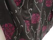 Photo3: 6901T15z560 Vintage Japanese Kimono Silk MEISEN KOMON Black (3)