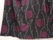 Photo4: 6901T15z560 Vintage Japanese Kimono Silk MEISEN KOMON Black (4)