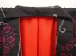 Photo7: 6901T15z560 Vintage Japanese Kimono Silk MEISEN KOMON Black (7)