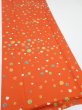 Photo2: 2H03z90  Japanese Kimono Silk  FABRIC Maple Orange-Red 65.0x14.4 (2)