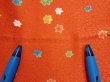 Photo7: 2H03z90  Japanese Kimono Silk  FABRIC Maple Orange-Red 65.0x14.4 (7)