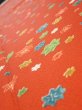 Photo4: 2H05z90  Japanese Kimono Silk  FABRIC Maple Orange-Red 63.8x14.4 (4)