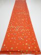Photo5: 2H05z90  Japanese Kimono Silk  FABRIC Maple Orange-Red 63.8x14.4 (5)