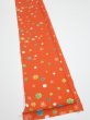Photo2: 2H07z40  Japanese Kimono Silk  FABRIC Maple Orange-Red 58.7x7.1 (2)