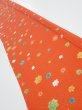Photo1: 2H08z40  Japanese Kimono Silk  FABRIC Maple Orange-Red 58.7x7.1 (1)