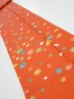 Photo1: 2H09z60  Japanese Kimono Silk  FABRIC Maple Orange-Red 83.5x7.1 (1)
