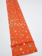 Photo2: 2H09z60  Japanese Kimono Silk  FABRIC Maple Orange-Red 83.5x7.1 (2)