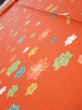 Photo5: 2H09z60  Japanese Kimono Silk  FABRIC Maple Orange-Red 83.5x7.1 (5)