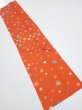 Photo1: 2H10z30  Japanese Kimono Silk  FABRIC Maple Orange-Red 33.5x7.1 (1)